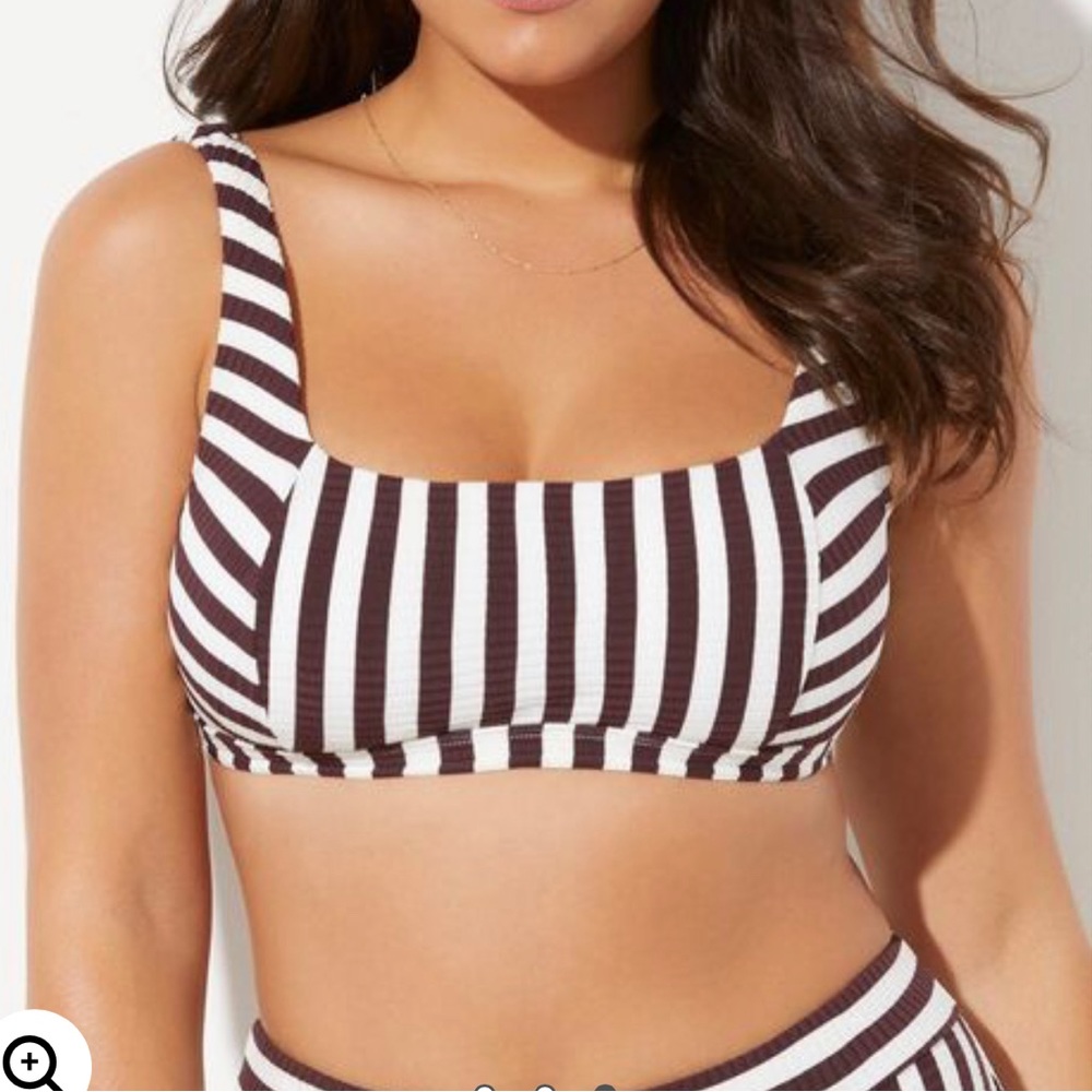 Striped bikini bottom plus size - Picture 2 of 7